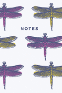 Notes: Dragonfly Diary, Notebook, Journal for Women, 200 Lined Pages, 6"x9"