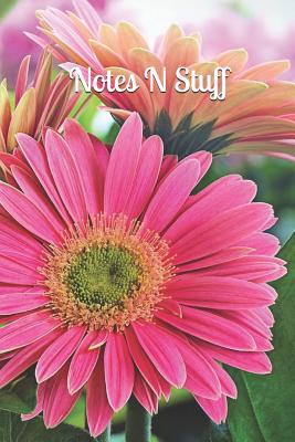 Notes N Stuff: Beautiful Colorful Pink Gerber Daisy Flower 6 X 9 Blank Lined Writing Notebook Journal, 110 Pages - Journals, Colorful Notebooks and
