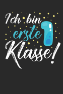 Notizbuch: f?r Sch?ler und Sch?lerinnen zur Einschulung &#9830; ?ber 100 Seiten Dot Grid Punkteraster f?r die ersten Zeichnungen, Schreib?bungen oder Notizen &#9830; handliches 6x9 Jounal Format &#9830; Motiv: Ich bin erste Klasse gr?n