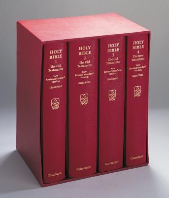 NRSV Giant Print Bible, Four-Volume Set Burgundy Imitation Leather in Slipcase NR480 Set - 