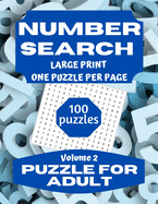Number Search Puzzle for Adults: Large Print Number Search Book for Adults and Seniors Vol 2