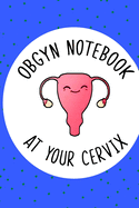OBGYN Notebook At Your Cervix, Gynaecologist Journal, Funny Gift For OBGYN: 6" X 9" Blank Lined Record Keeping Logbook