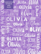 Olivia Composition Notebook Wide Ruled