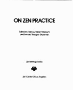 On Zen Practice - Maezumi, Hakuyu Taizan