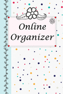 Online Organizer: Internet Password Logbook Large Print With Tabs - Dot Colorful And Gray Background Cover