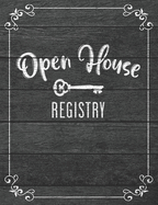 Open House Registry: Up To 600 Unique Entries - Realtor Broker And Agent Visitor Guest Book And Log - Open House Registration Sign In Sheet For Realtors Brokers And Agents Dark Wood Vintage Cover