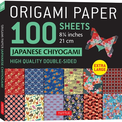 Origami Paper 100 Sheets Japanese Chiyogami 8 1/4 (21 CM): Extra Large Double-Sided Origami Sheets Printed with 12 Different Patterns (Instructions for 5 Projects Included) - Tuttle Studio (Editor)