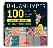 Origami Paper 100 Sheets Japanese Washi 8 1/4 (21 CM): Extra Large Double-Sided Origami Sheets Printed with 12 Different Designs (Instructions for 5 Projects Included)