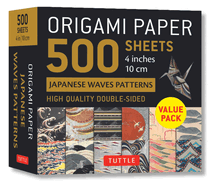Origami Paper 500 Sheets Japanese Waves 4 (10 CM)