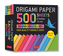 Origami Paper 500 Sheets Rainbow Colors 6 (15 CM): Tuttle Origami Paper: High-Quality Double-Sided Origami Sheets Printed with 12 Color Combinations (Instructions for 5 Projects Included)