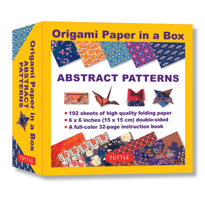 Origami Paper in a Box - Abstract Patterns: 192 Sheets of Tuttle Origami Paper: 6x6 Inch Origami Paper Printed with 10 Different Patterns: 32-page Instructional Book of 4 Projects - Tuttle Studio (Editor)