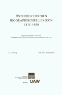 Osterreichisches Biographisches Lexikon 1815-1950 65. Lieferung: Telfy Ivan - Toply Robert