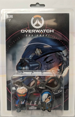 Overwatch Ana and Soldier 76 Comic Book and Backpack Hanger Two-Pack - Blizzard Entertainment