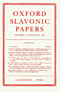 Oxford Slavonic Papers, New Series