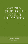 Oxford Studies in Ancient Philosophy: Volume 33