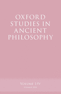 Oxford Studies in Ancient Philosophy, Volume 54
