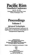 Pacific Rim Transtech Conference Volume I: Advanced Technologies - Hendrickson, Chris (Editor), and Sinha, Kumares (Editor)