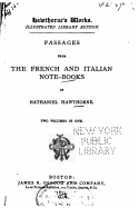 Passages from the French and Italian Note-books of Nathaniel Hawthorne