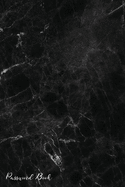 Password Book: Include Alphabetical Index With Black Marble Texture Background