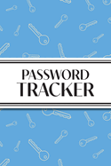Password Tracker (Blue Keys): 6"x9" Alphabetical Password Logbook for Easy Organization