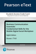 Pearson Etext Business Communication Essentials: Fundamental Skills for the Mobile-Digital-Social Workplace -- Access Card