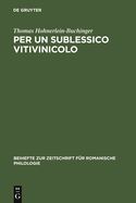 Per Un Sublessico Vitivinicolo