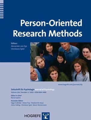 Person-Oriented Research Methods - Von Eye, Alexander (Editor), and Spiel, Christiane (Editor)