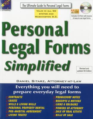 Personal Legal Forms Simplified: The Ultimate Guide to Personal Legal Forms - Sitarz, Daniel