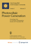 Photovoltaic Power Generation - Van Overstraeten, R (Editor), and Caratti, G (Editor)