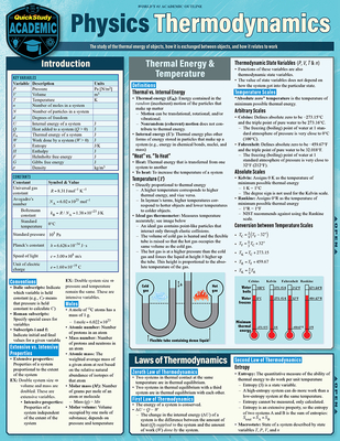 Physics - Thermodynamics: A Quickstudy Laminated Reference Guide - Kraabel, Brett, PH D