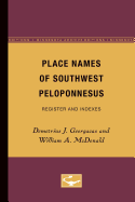 Place Names of Southwest Peloponnesus: Register and Indexes