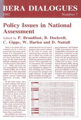 Policy Issues in National Assessment - Broadfoot, Patricia (Editor), and Dockrell, W Bryan (Editor), and Gipps, Caroline (Editor)