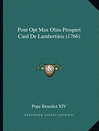 Pont Opt Max Olim Prosperi Card De Lambertinis (1766)