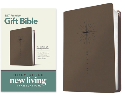 Premium Gift Bible NLT (Leatherlike, Star Cross Taupe, Red Letter) - Tyndale (Creator)