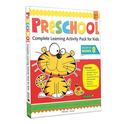 Preschool Complete Learning Activity Pack for Kids (Box Set of 8 Books) - Wonder House Books