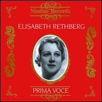 Prima Voce: Elizabeth Rethberg - Elisabeth Rethberg (vocals)