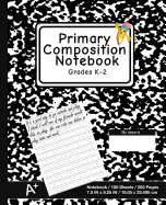 Primary Composition Notebook: School Marble Black - K-2nd Grade Composition Journal Pad, for Alphabet Writing Practice, [back to School Essential]