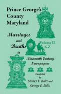 Prince George's County, Maryland, marriages and deaths in nineteenth century newspapers