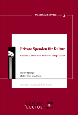 Private Spenden F?r Kultur - Sprengel, Rainer, and Strachwitz, Rupert