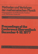 Proceedings of the Conference Oberwolfach: December 4-10, 1977