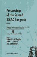 Proceedings of the Second Isaac Congress: Volume 1: This Project Has Been Executed with Grant No. 11-56 from the Commemorative Association for the Japan World Exposition (1970)
