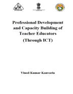 Professional Development and Capacity Building of Teacher Educators: Through ICT