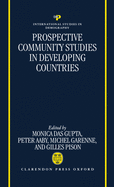 Prospective Community Studies in Developing Countries