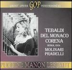 Puccini: Manon Lescaut - Antonio Sacchetti (vocals); Fernando Corena (vocals); Mario Borriello (vocals); Mario del Monaco (vocals);...