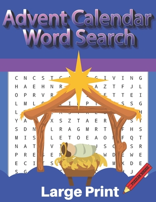 Puzzler Squad Advent Calendar Word Search Large Print: Christmas Advent calendar with 24 days of puzzles, 4 Sundays of Advent word searches and 20 more Christmas word find puzzles to mark off the days until Christmas - Squad, Puzzler