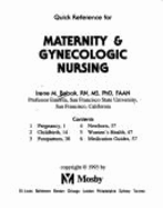 Quick Reference for Maternity and Gynecologic Nursing