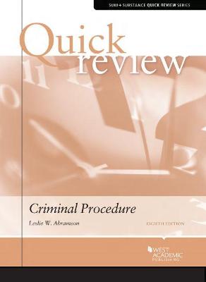 Quick Review of Criminal Procedure - Abramson, Leslie W.