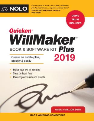 Quicken Willmaker Plus 2019 Edition: Book & Software Kit - Nolo, Editors Of