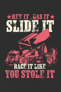 Race It Like You Stole It: Notebook 6x9 Dotgrid White Paper 118 Pages - Sprint Car Racing
