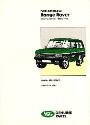 Range Rover Parts Catalog (Rtc 9908cb) - Brooklands Books Ltd (Creator)